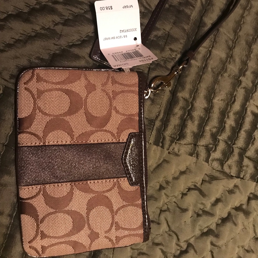 Brown Coach Wristlet